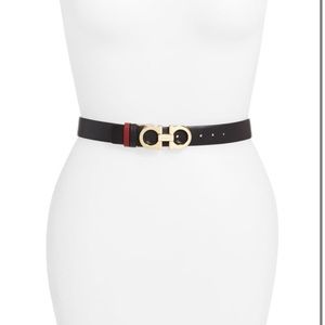 Salvatore Ferragamo Reversible Belt (black & red)